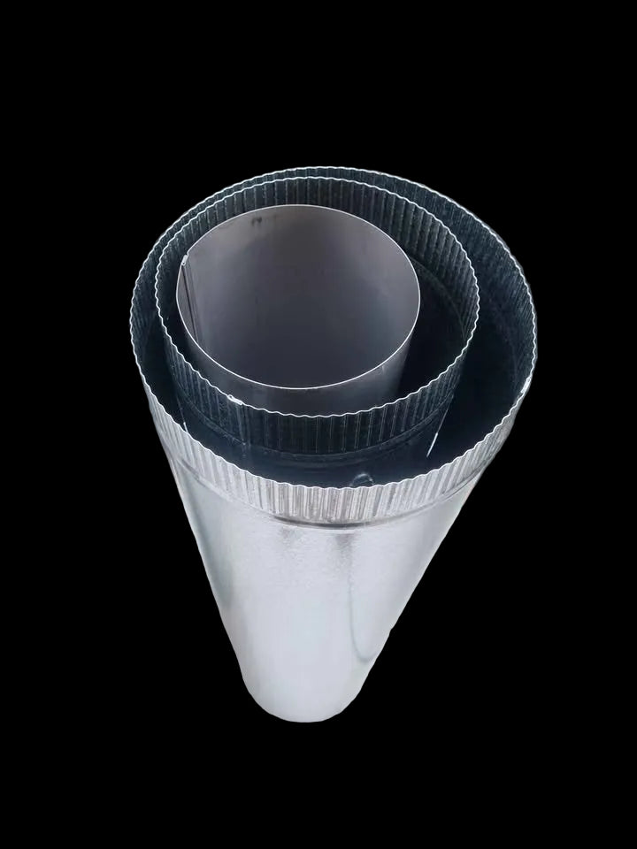 6" triple skin insulated 2 galv & 1 s/steel - 1m