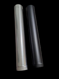 Single flue metallic black - 1m