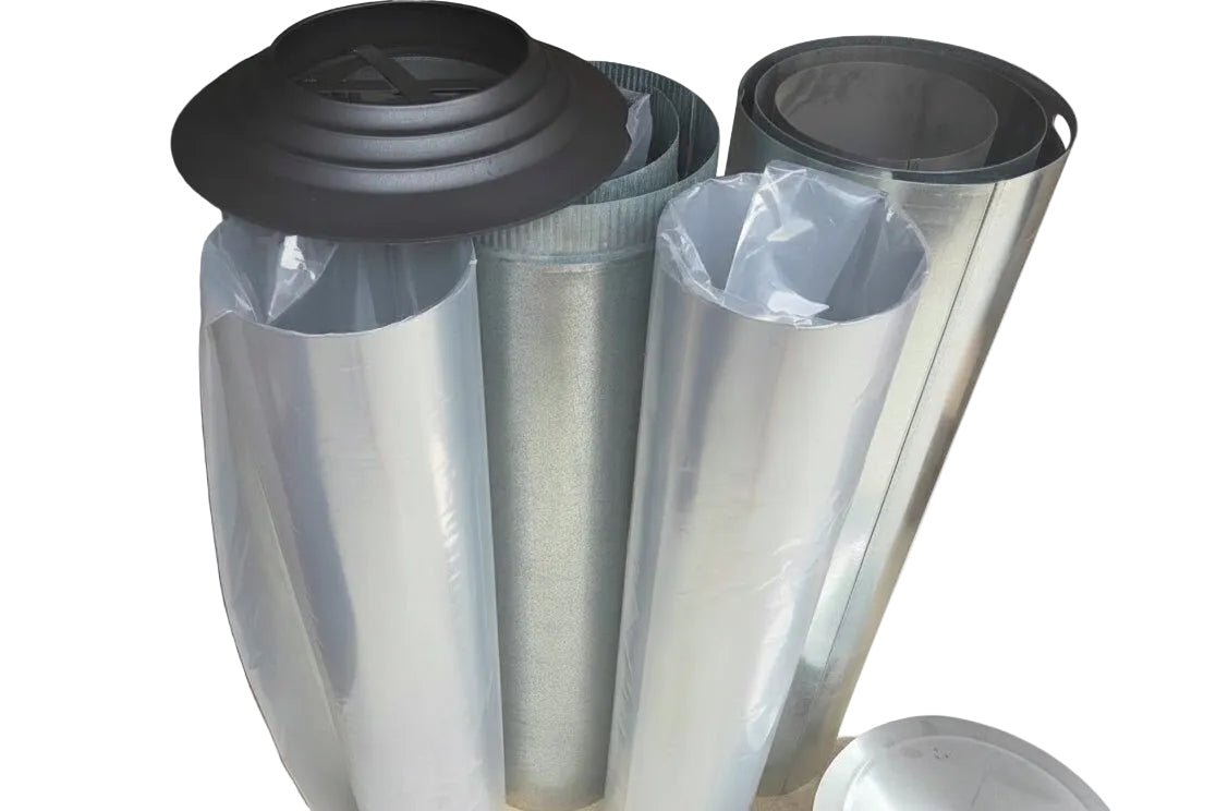 8 inch 4.0m flue kit stainless steel
