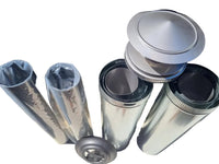 6" Flue Kit 4.0m stainless steel - PAINTED metallic black
